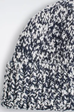 FLECKED WOOL-BLEND BEANIE