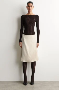 FLORAL-JACQUARD LACE TIGHTS