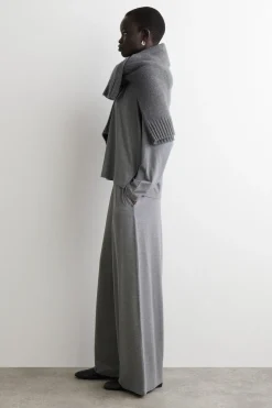 FLUID JERSEY WIDE-LEG PANTS