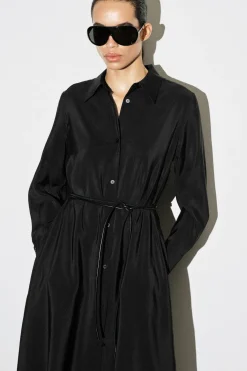 FLUID MIDI SHIRT DRESS