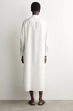 FLUID MIDI SHIRT DRESS