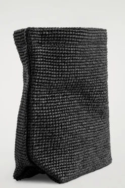 FOLDED CLUTCH BAG - STRAW