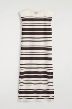 FOLDED-SHOULDER COTTON-JERSEY MIDI DRESS
