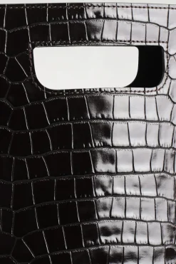 FOLIO MINI BAG - CROC-EFFECT LEATHER