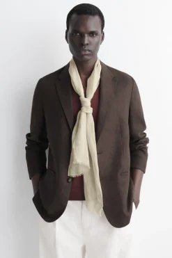 FRINGED LINEN SCARF