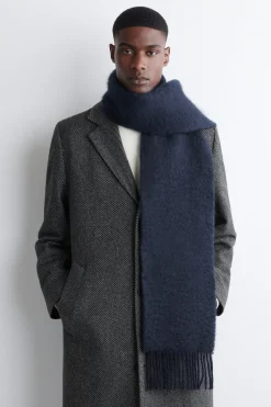 FRINGED MOHAIR SCARF