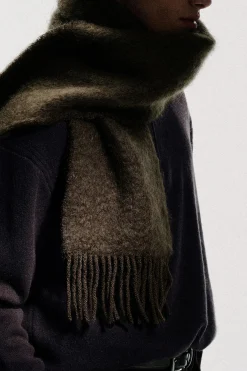 FRINGED MOHAIR SCARF