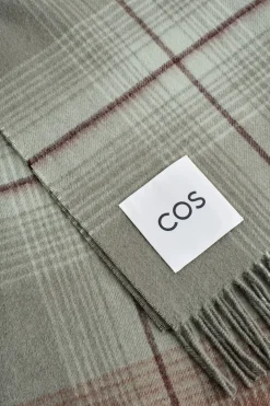 FRINGED WOOL-CASHMERE SCARF