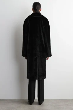FUR-EFFECT LONG COAT