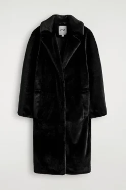 FUR-EFFECT LONG COAT