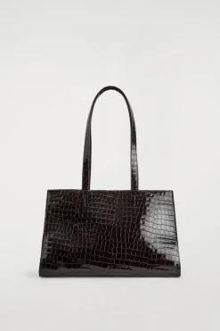 GALLERY TOTE BAG - CROC-EFFECT LEATHER