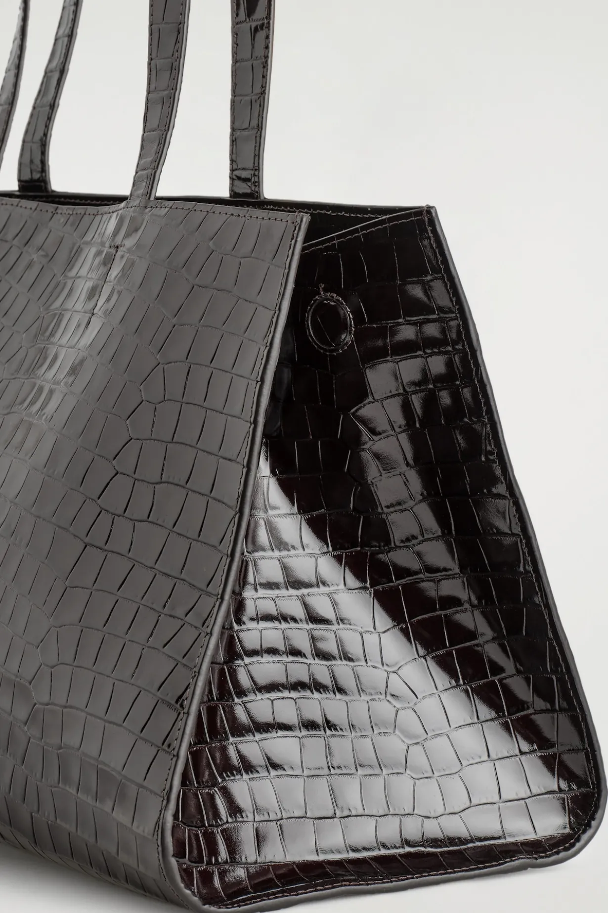 GALLERY TOTE BAG - CROC-EFFECT LEATHER