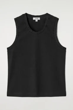 GATHERED COTTON TANK TOP