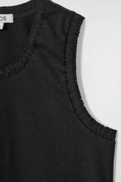 GATHERED COTTON TANK TOP