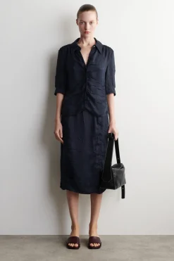 GATHERED CRINKLED SHIRT