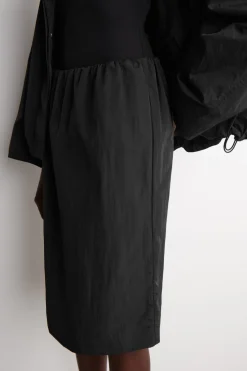 GATHERED PENCIL SKIRT