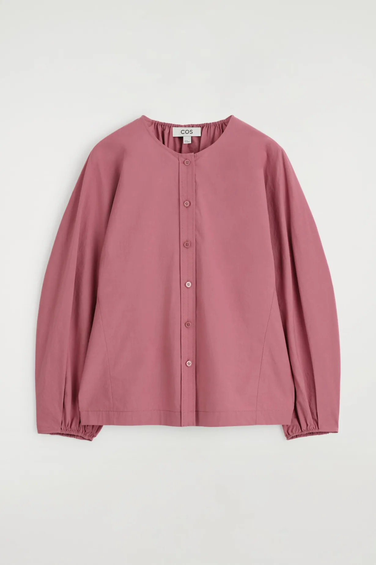 GATHERED PIMA COTTON BLOUSE