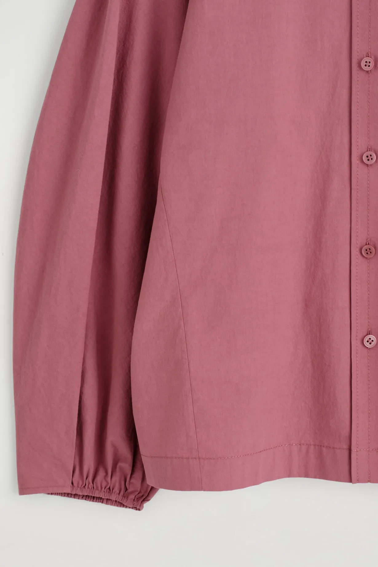 GATHERED PIMA COTTON BLOUSE