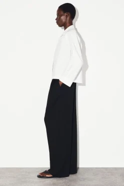 GATHERED PIMA COTTON SHIRT