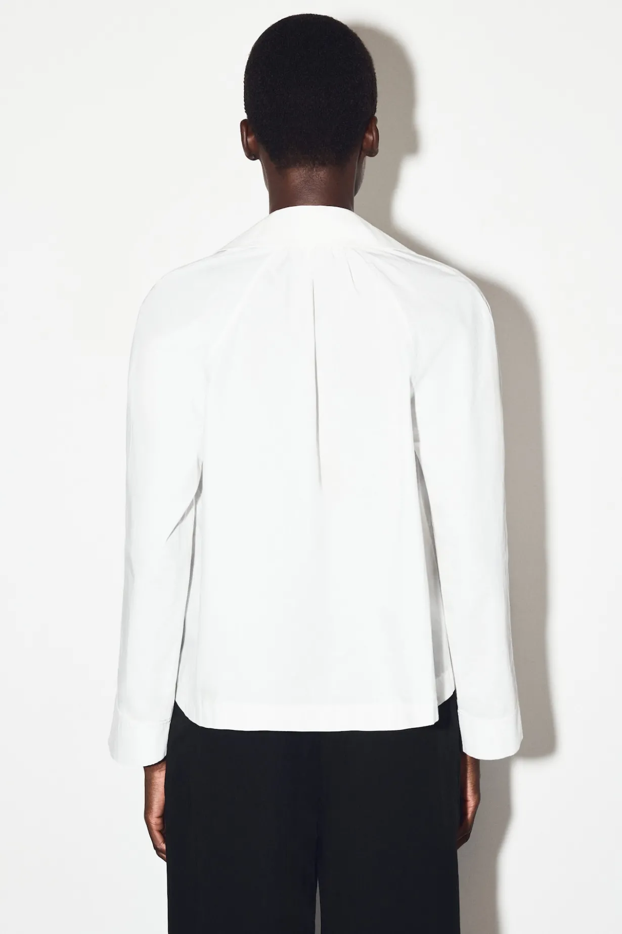 GATHERED PIMA COTTON SHIRT