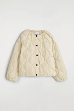GATHERED QUILTED DOWN JACKET