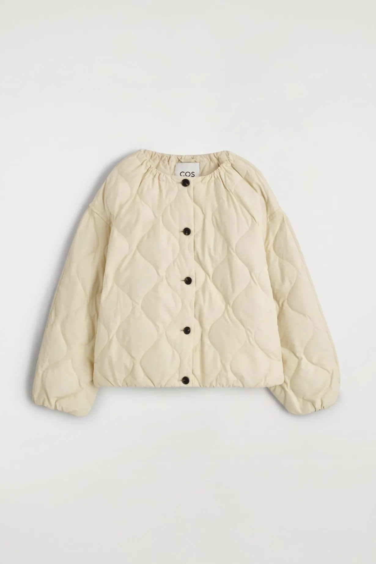 GATHERED QUILTED DOWN JACKET
