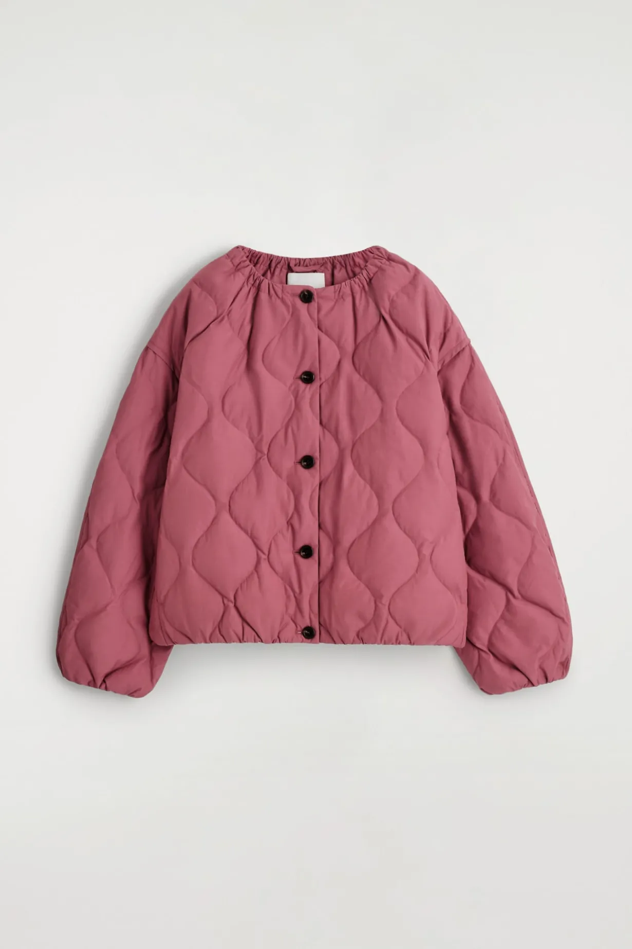 GATHERED QUILTED DOWN JACKET