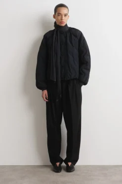 GATHERED QUILTED DOWN JACKET