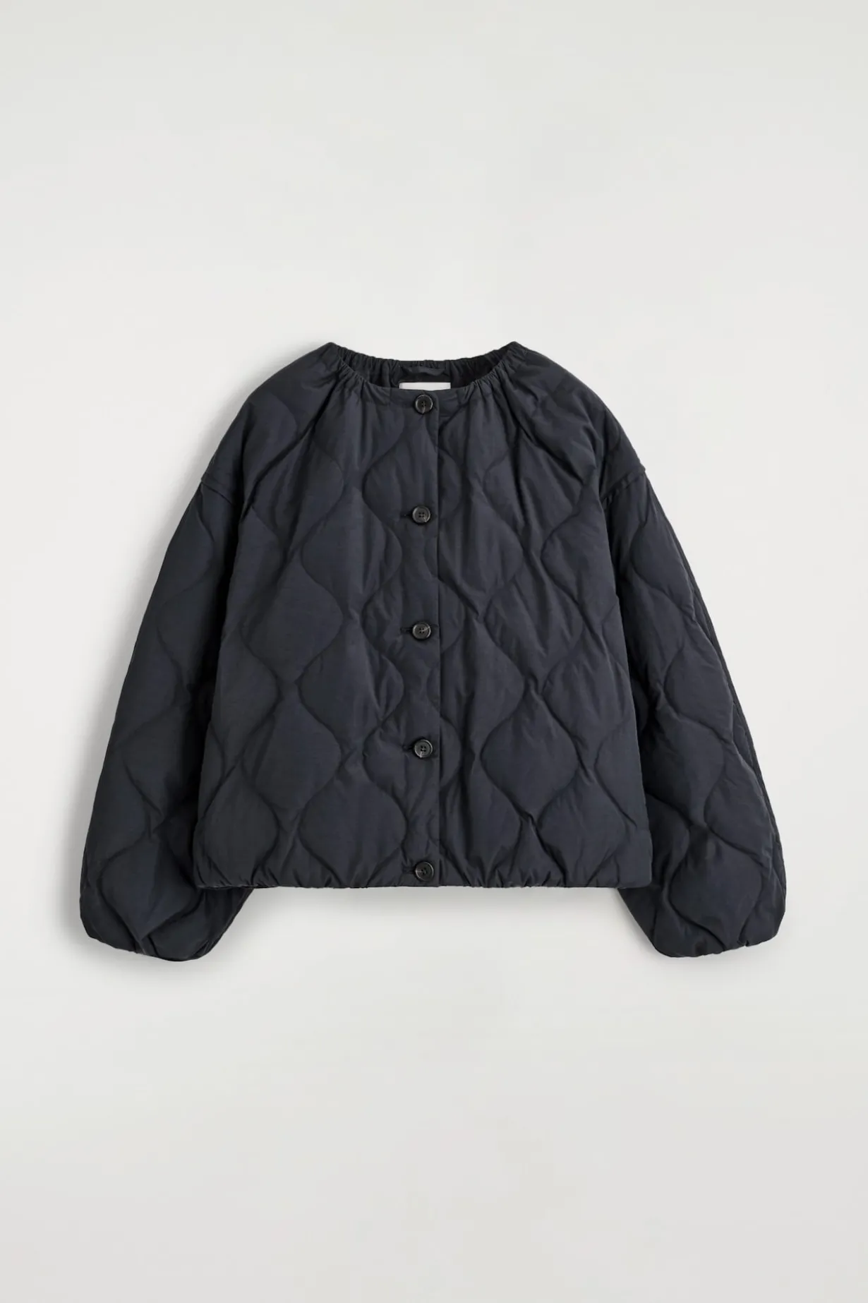GATHERED QUILTED DOWN JACKET