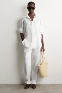 HAND-WOVEN MARKET TOTE - STRAW