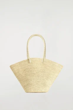 HAND-WOVEN MARKET TOTE - STRAW