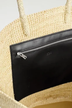 HAND-WOVEN MARKET TOTE - STRAW