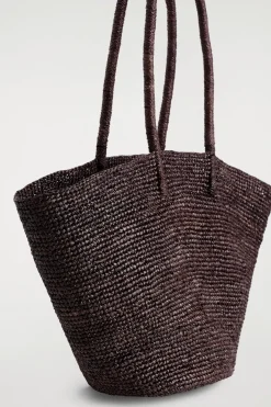 HAND-WOVEN MARKET TOTE - STRAW