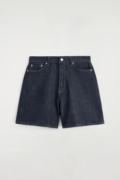 HIGH-RISE DENIM SHORTS