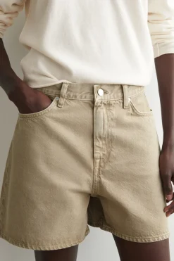 HIGH-RISE DENIM SHORTS