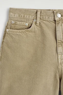 HIGH-RISE DENIM SHORTS
