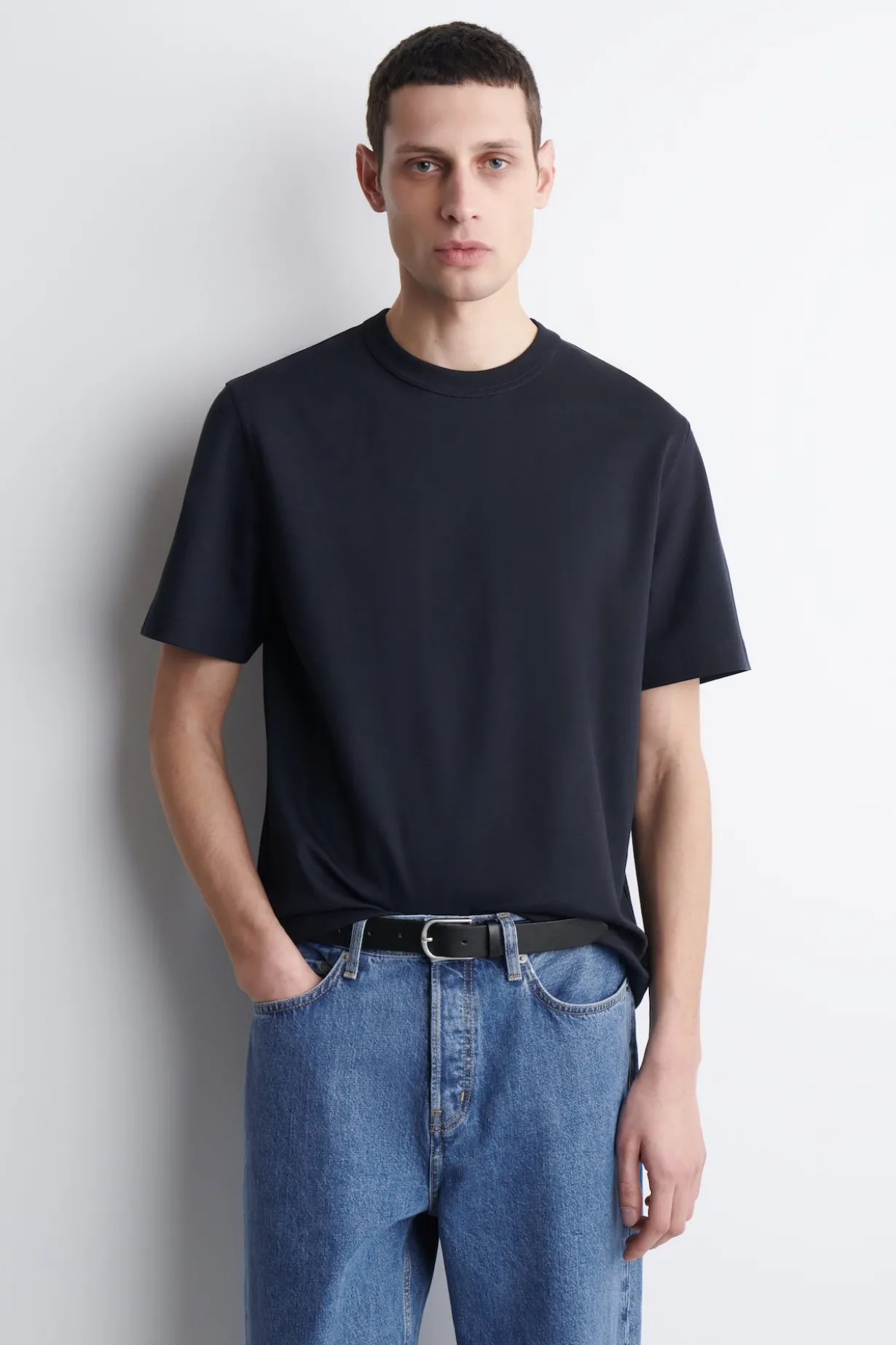 INTERLOCK COTTON CREW-NECK T-SHIRT