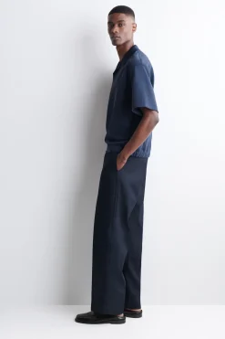 JERSEY-BONDED COTTON-TWILL POLO SHIRT