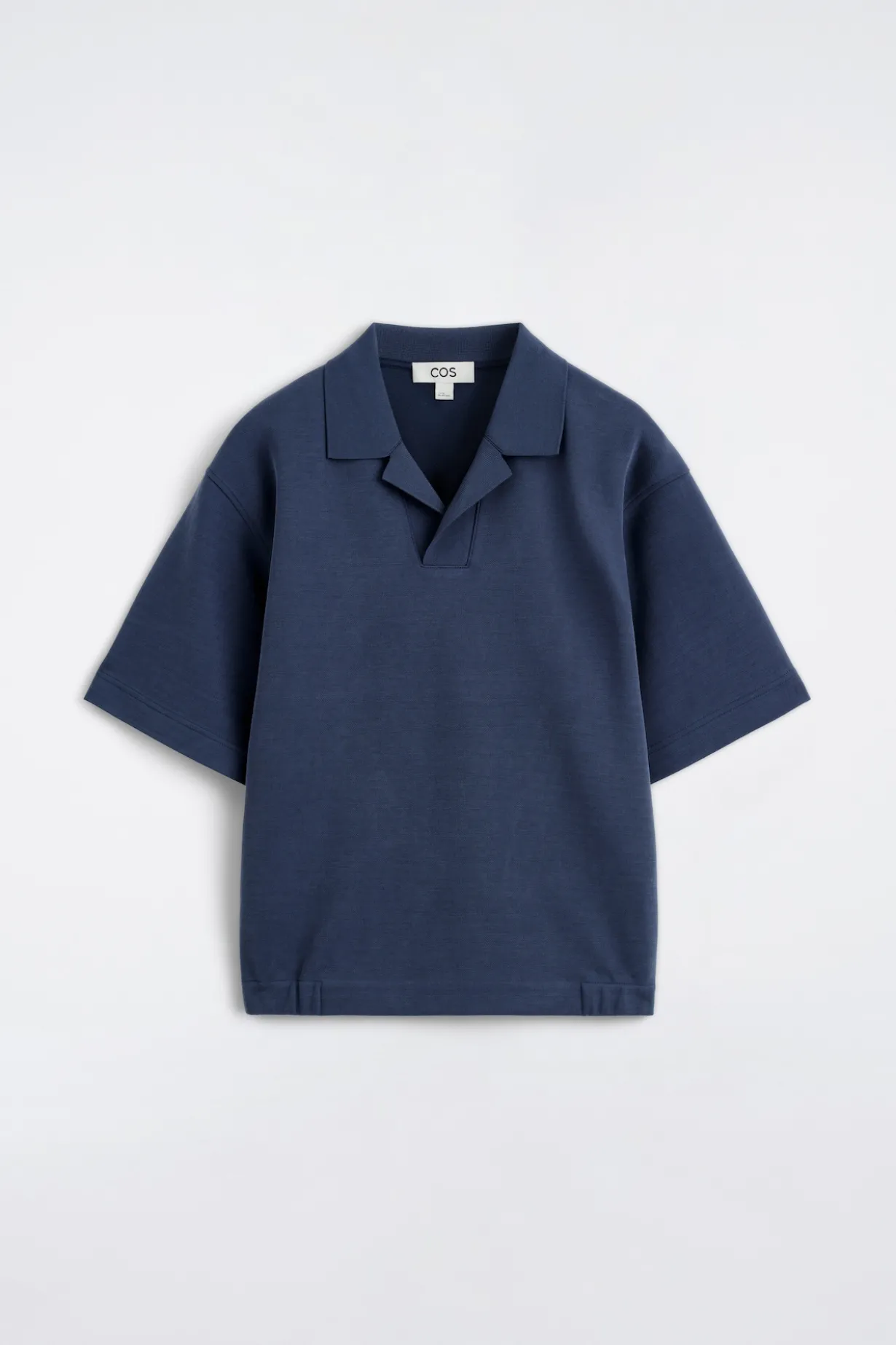 JERSEY-BONDED COTTON-TWILL POLO SHIRT