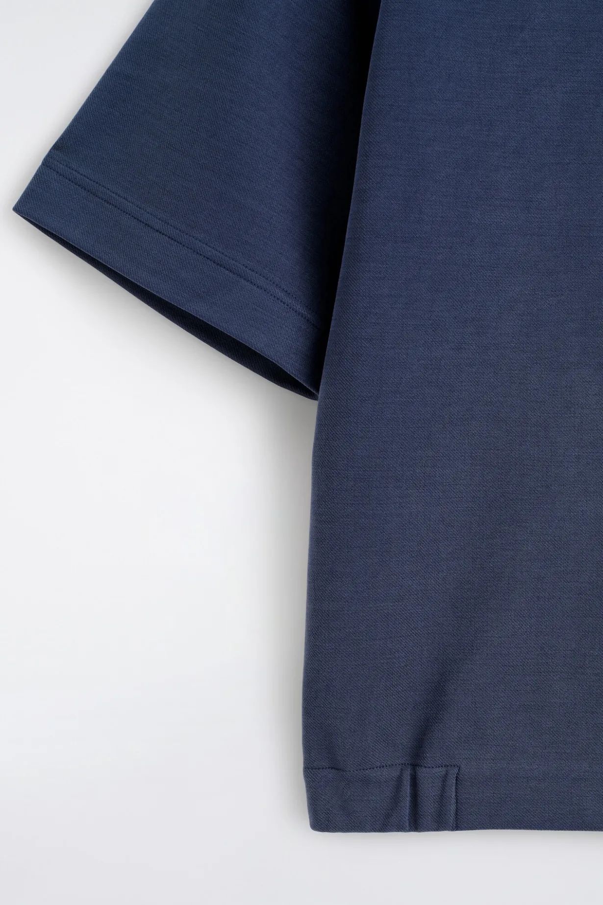 JERSEY-BONDED COTTON-TWILL POLO SHIRT