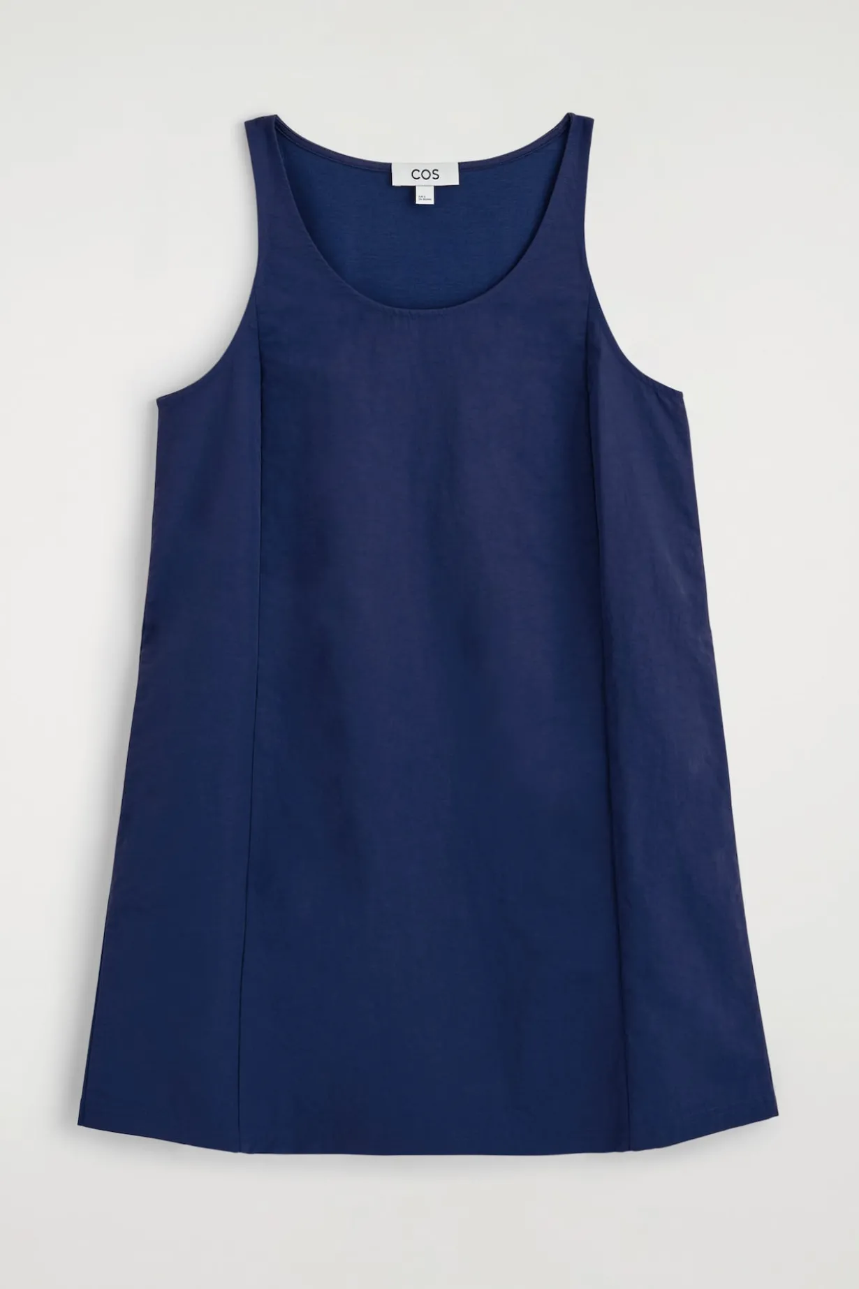 JERSEY-PANELED NYLON MINI DRESS