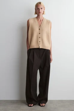 KNITTED CASHMERE-BLEND TANK
