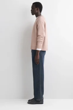 KNITTED COTTON CREW-NECK SWEATER