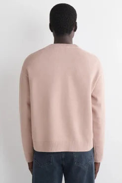 KNITTED COTTON CREW-NECK SWEATER