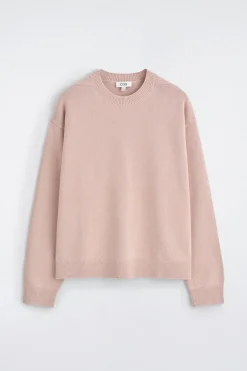 KNITTED COTTON CREW-NECK SWEATER