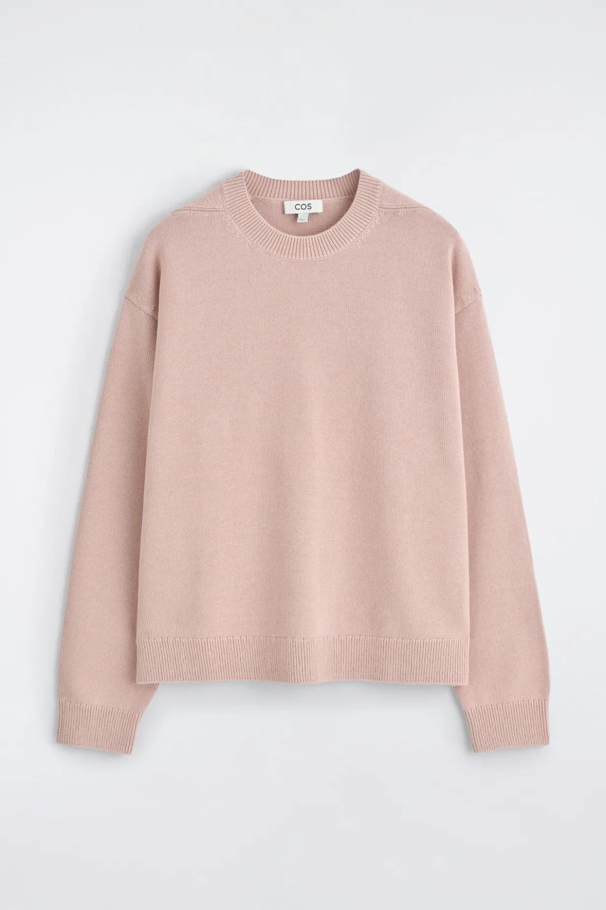 KNITTED COTTON CREW-NECK SWEATER