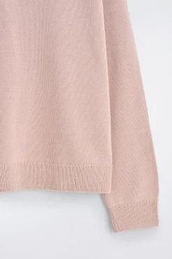 KNITTED COTTON CREW-NECK SWEATER