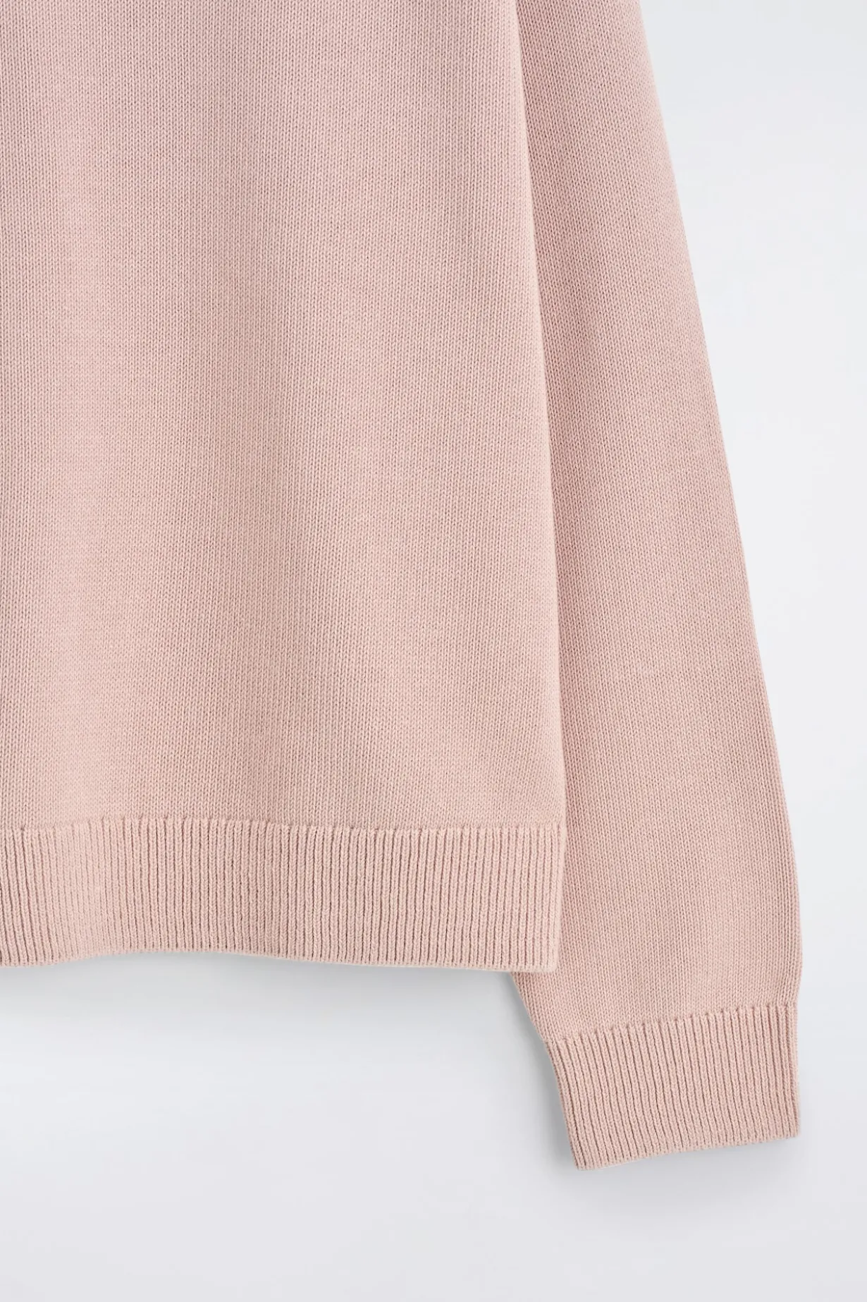 KNITTED COTTON CREW-NECK SWEATER