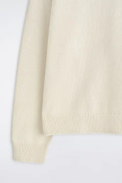KNITTED COTTON CREW-NECK SWEATER