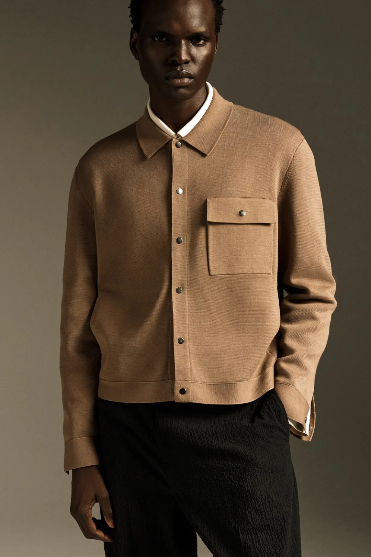 KNITTED COTTON JACKET